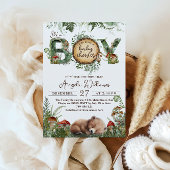 Avontuur Woodland Mushroom Fern Baby Jongen Douche Kaart