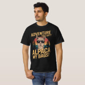 Avontuur, zeg je? Alpaca Mijn Tassen  Grappig T-shirt (Voorkant volledig)
