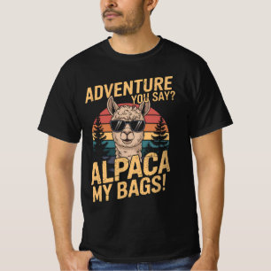 Avontuur, zeg je? Alpaca Mijn Tassen Grappig T-shirt