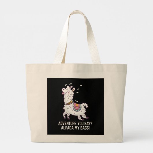 Avontuur zeg je? Alpaca My Bags Grote Tote Bag (Achterkant)
