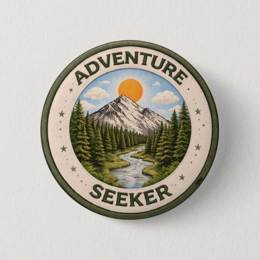 Avontuur Zoeker Ronde Button 5,7 Cm (Voorkant)