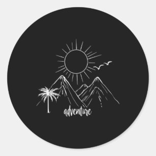 Avontuur Zonsopgang Bergen Wandel Kamp Camper Ronde Sticker