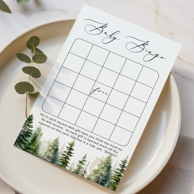 Avontuurlijk bos baby shower bingo spel (Creator heeft geüpload)