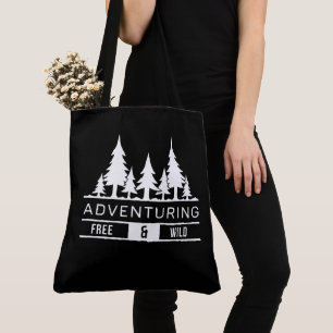 Avontuurlijk Bos Pines Vrij en Wilde Natuur Ontwer Tote Bag