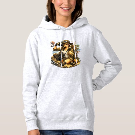 Avontuurlijk fotograaf in het wild hoodie (Voorkant)