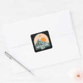 Avontuurlijk Jongen Vierkante Sticker (Envelop)