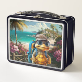 Avontuurlijk Leuke Kleine Schildpad met Rugzak,