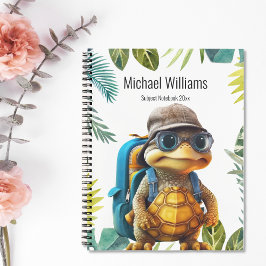 Avontuurlijk Leuke Kleine Schildpad met Rugzak, No Notitieboek