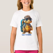 Avontuurlijk Leuke Kleine Schildpad met Rugzak, T-shirt (Voorkant)