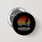 Avontuurlijk Wandelen En Klimmen Ronde Button 5,7 Cm (Voorkant /achterkant)