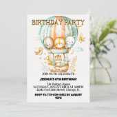 Avontuurlijk Wilde Dieren Verjaardagsfeest Kaart (Staand voorkant)