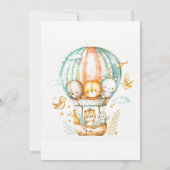 Avontuurlijk Wilde Dieren Verjaardagsfeest Kaart (Achterkant)