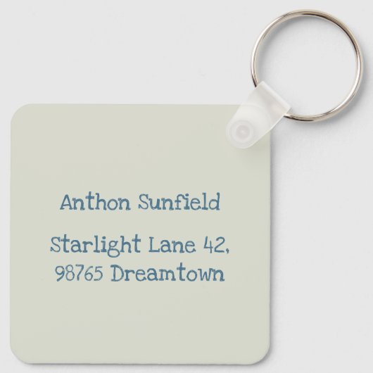 Avontuurlijke 'A' Kinderen Sleutelhanger (Achterkant)