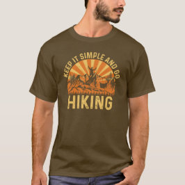 Avontuurlijke Berg Zonsondergang Houd Het Simpel W T-shirt