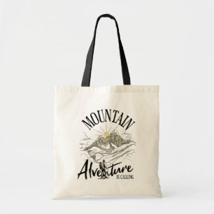 Avontuurlijke Bergverkenner – Vintage Wandelen Tote Bag