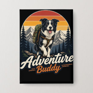 Avontuurlijke Buddy Hond Wanddecoratie Button