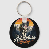 Avontuurlijke Buddy Honden Sleutelhanger (Voorkant)