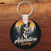 Avontuurlijke Buddy Honden Sleutelhanger (Voorkant)