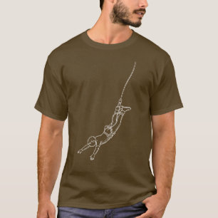 Avontuurlijke bungee-jumper met aanpasbare tekst t-shirt
