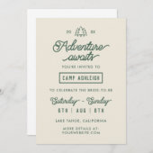 Avontuurlijke Camp Bachelorette Party Kaart (Voorkant / Achterkant)