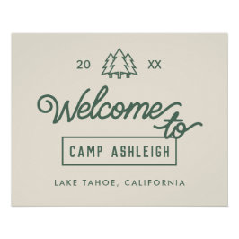 Avontuurlijke Camp Bachelorette Party Perfect Poster