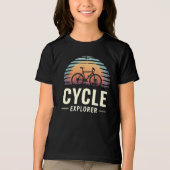 Avontuurlijke Cycle Lover Quote "Cycle explorer" Tri-Blend Shirt (Voorkant)