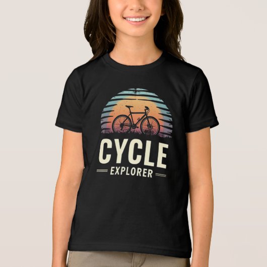 Avontuurlijke Cycle Lover Quote "Cycle explorer" Tri-Blend Shirt (Voorkant)