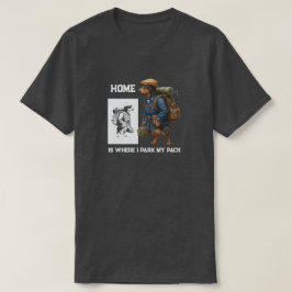 Avontuurlijke Dachshund Wandelaar Thuis is Waar Mi T-shirt