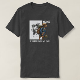 Avontuurlijke Dachshund Wandelaar Thuis is Waar Mi T-shirt