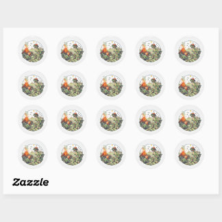 Avontuurlijke dinosauriërs ronde sticker
