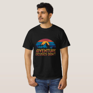 Avontuurlijke excuses niet typografie t shirt