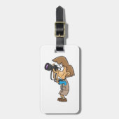 Avontuurlijke Fotograaf Jongen met Camera Bagagelabel (Voorkant verticaal)