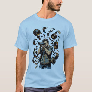 Avontuurlijke fotograaf ontwerp t-shirt