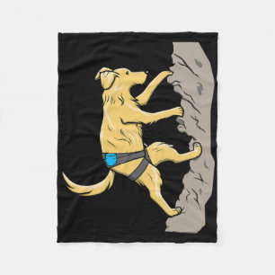 Avontuurlijke Hond Rots Klimmen Grafisch Outdoor R Fleece Deken