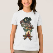 Avontuurlijke kampvuuravond Tri-Blend shirt (Voorkant)