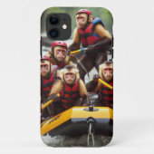 Avontuurlijke kapucijnapen Whitewater Rafting Case-Mate iPhone Case (Achterkant)