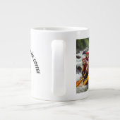 Avontuurlijke kapucijnapen Whitewater Rafting Grote Koffiekop (Achterkant)