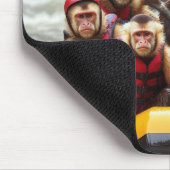 Avontuurlijke kapucijnapen Whitewater Rafting Muismat (Hoek)