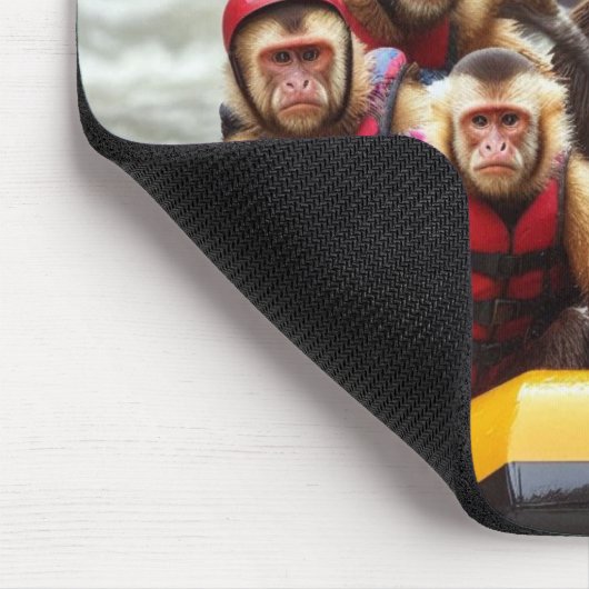 Avontuurlijke kapucijnapen Whitewater Rafting Muismat (Hoek)