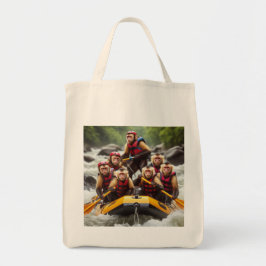 Avontuurlijke kapucijnapen Whitewater Rafting Tote Bag