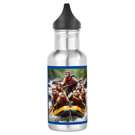 Avontuurlijke kapucijnapen Whitewater Rafting Waterfles (Links)