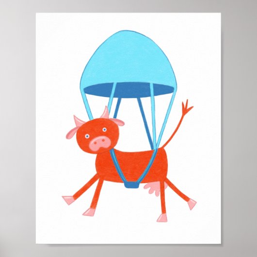 avontuurlijke Koe Poster (Voorkant)