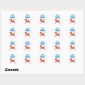 avontuurlijke Koe Ronde Sticker (Vel)