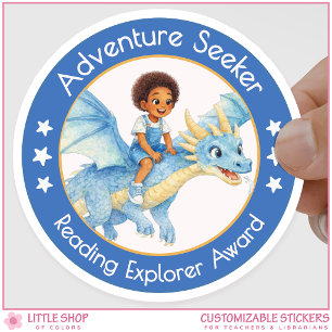 Avontuurlijke Leerkracht Lezende Ontdekkingsreizig Ronde Sticker