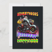 Avontuurlijke levering van geluk bedankkaart (Voorkant)