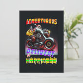 Avontuurlijke levering van geluk bedankkaart (Staand voorkant)