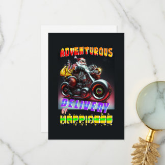 Avontuurlijke levering van geluk bedankkaart