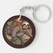 Avontuurlijke luiaard Trekking Sleutelhanger (Achterkant)