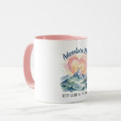 Avontuurlijke Moeder Waterverf Berg Mok (Voorkant links)