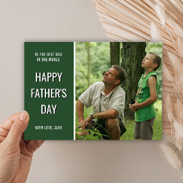 Avontuurlijke Papa | Groene Foto Gelukkige Vaderda Kaart